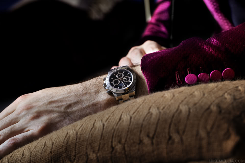 rolex daytona 116520 black dial wrist shot